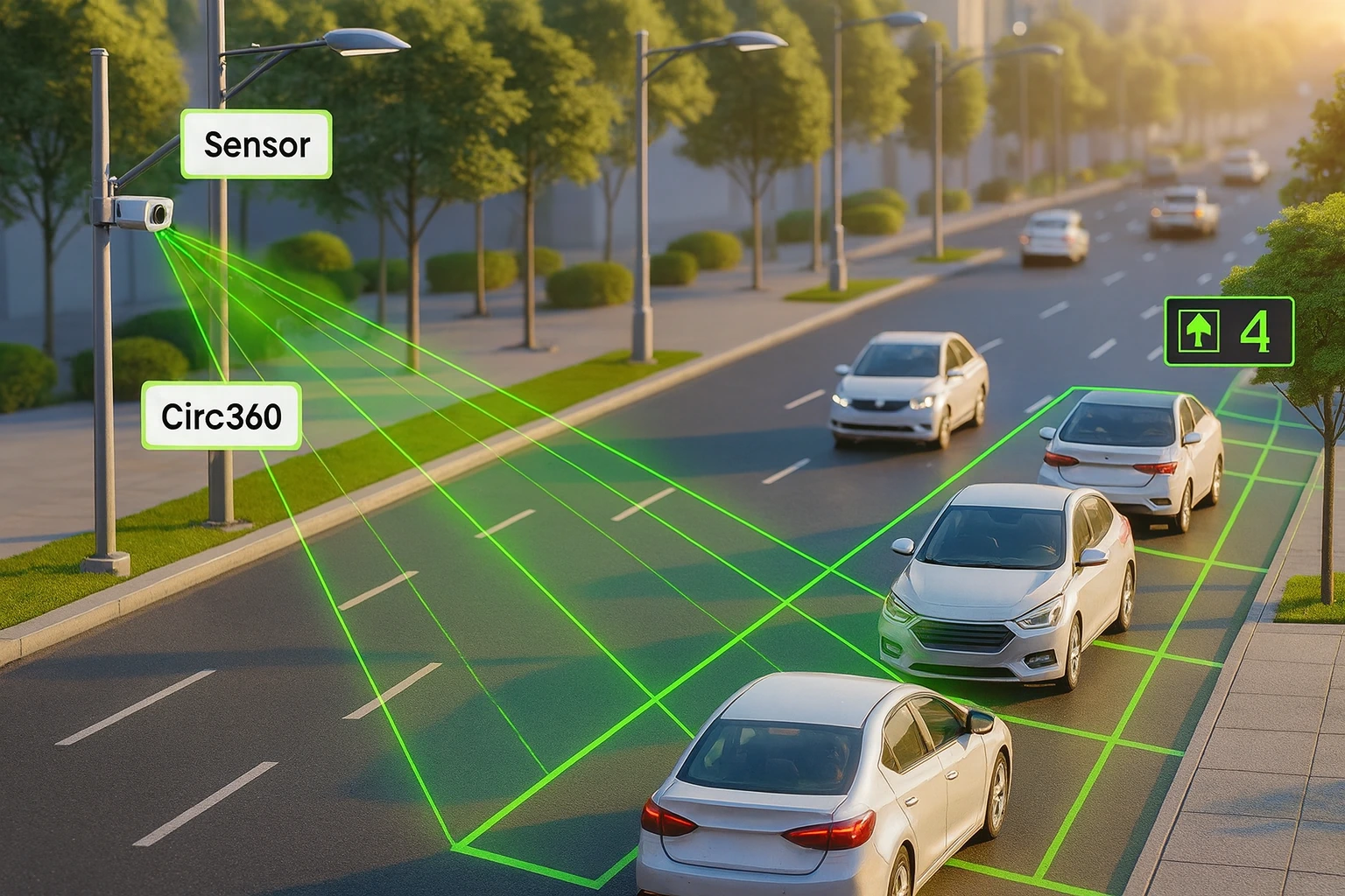 Parkingkar smart mobility: Indian junction with neat parking